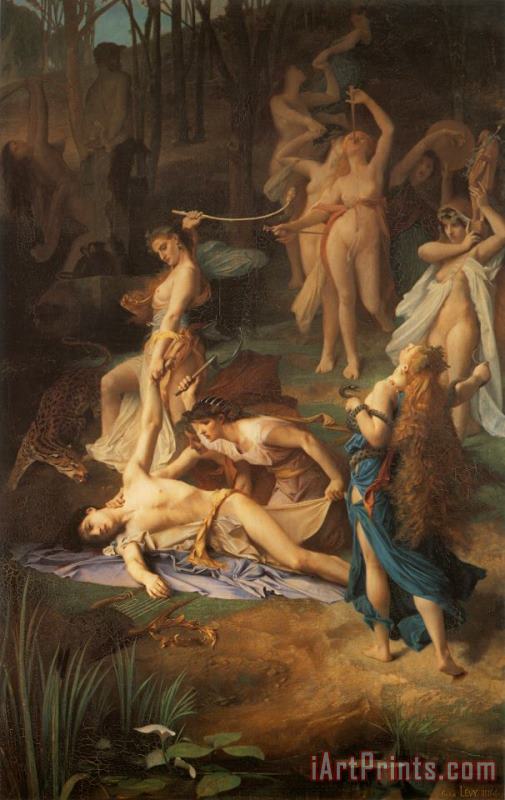Death of Orpheus painting - Emile Levy Death of Orpheus Art Print