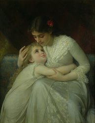 Emile Munier Mother And Child painting