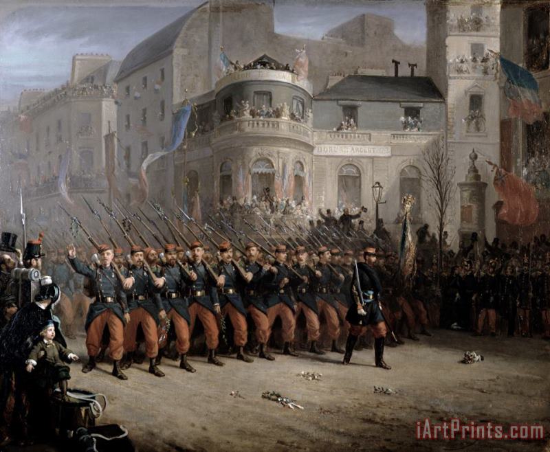 Emmanuel Masse The Return of the Troops to Paris from the Crimea Art Print