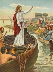 English School A Sermon painting