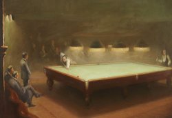 Sports Art for sale - Billiard Match at Thurston by English School