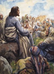 English School Christ Teaching painting