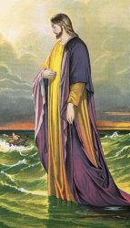 English School Christ Walking On Water painting