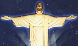 English School Giant Figure of Christ painting