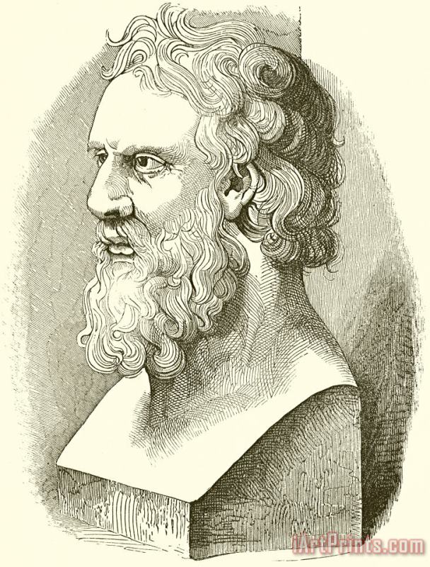 Greek Bust Of Plato painting - English School Greek Bust Of Plato Art Print