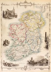 English School Map Of Ireland From The History Of Ireland By Thomas Wright painting