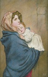 English School Mother and Child painting