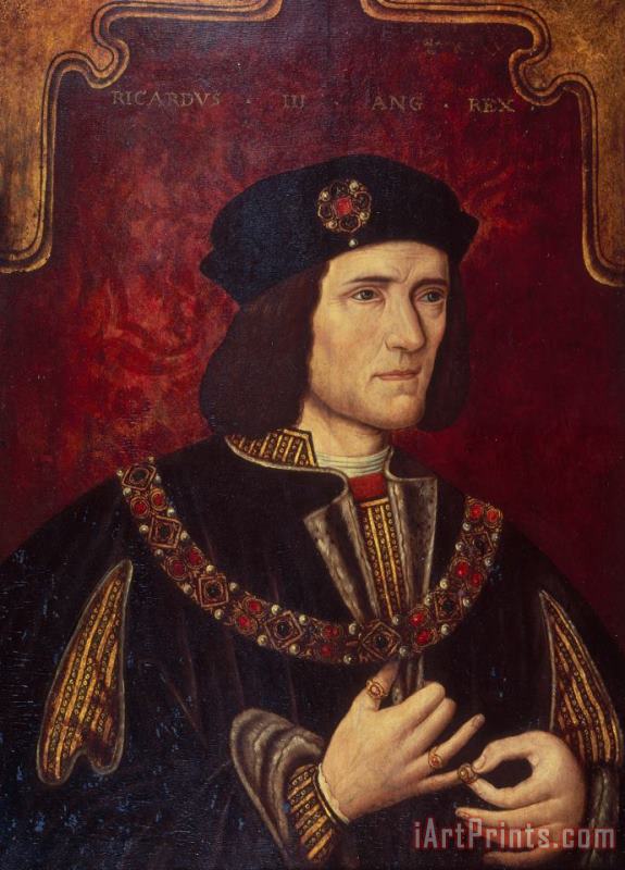 Portrait of King Richard III painting - English School Portrait of King Richard III Art Print