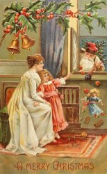 English School Santa's Gifts painting
