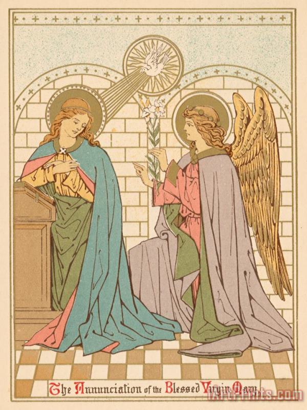 The Annunciation Of The Blessed Virgin Mary painting - English School The Annunciation Of The Blessed Virgin Mary Art Print