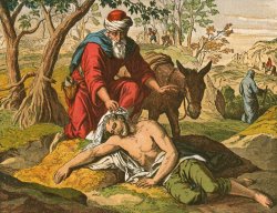 English School The Good Samaritan painting