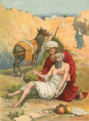 English School The Good Samaritan painting