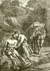 English School The Good Samaritan painting