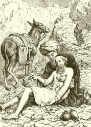 English School The Good Samaritan painting