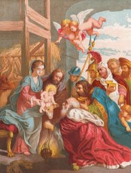 English School The Nativity painting