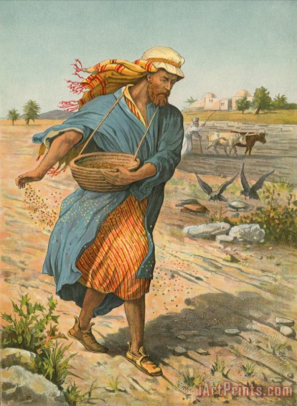 The Sower Sowing The Seed painting - English School The Sower Sowing The Seed Art Print