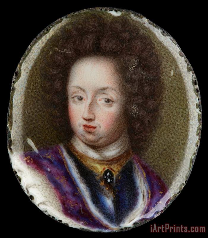 Erik Utterhielm Miniature Portrait of Charles Xi, King of Sweden 1660 1697 Art Print