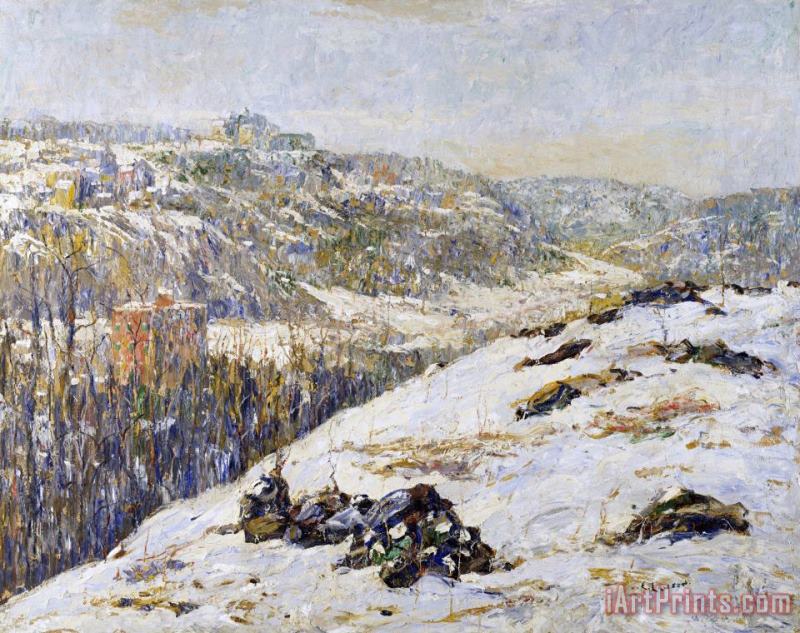 Ernest Lawson Harlem River, Winter Art Painting
