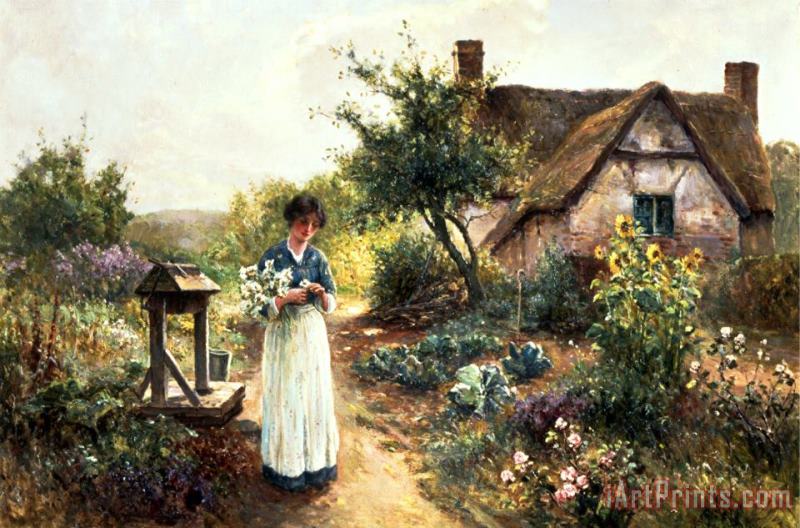 Cottage Garden painting - Ernest Walbourn Cottage Garden Art Print