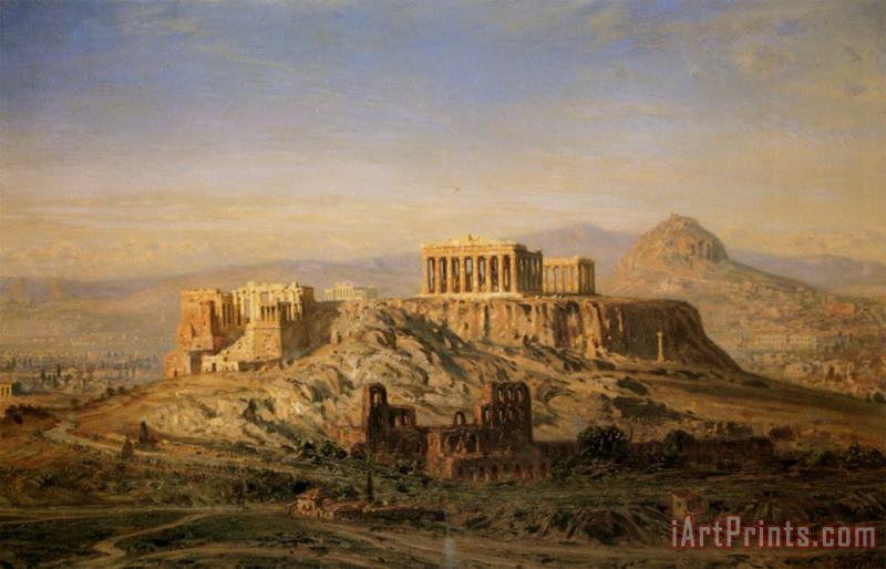 Ernst Carl Eugen Koerner The Acropolis Athena Art Painting