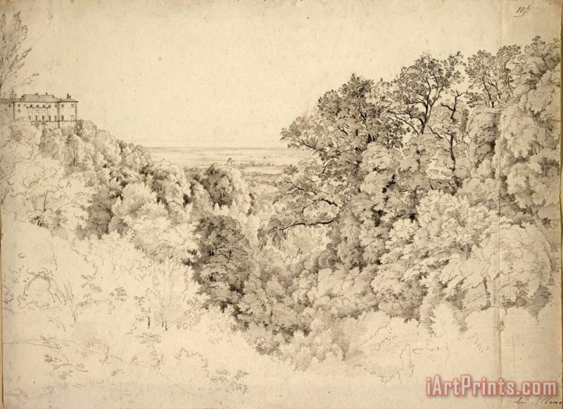 Ernst Fries View From Ariccia Near Albano Art Print