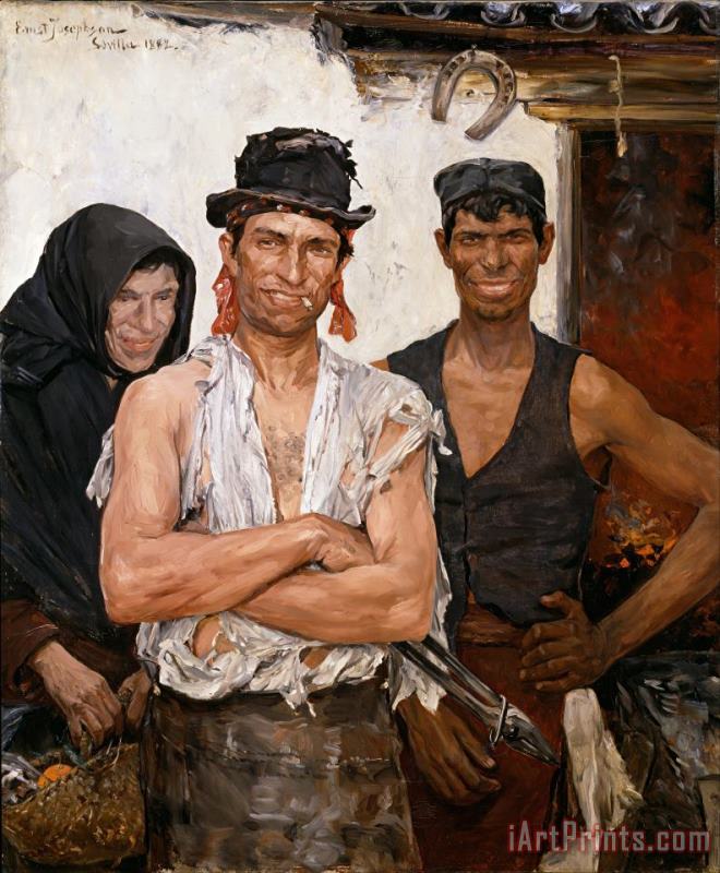 Ernst Josephson Spanish Blacksmiths Art Painting