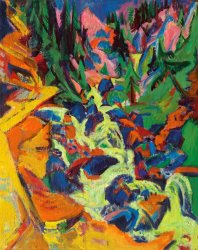 Ernst Ludwig Kirchner Der Wasserfall (recto); Mondaufgang Auf Fehmarn (verso), 1919
