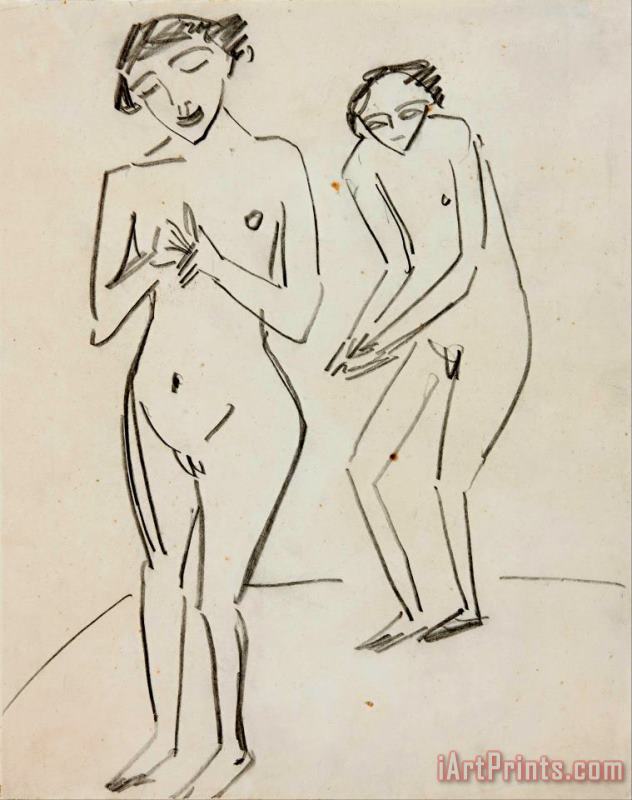 Man And Woman painting - Ernst Ludwig Kirchner Man And Woman Art Print