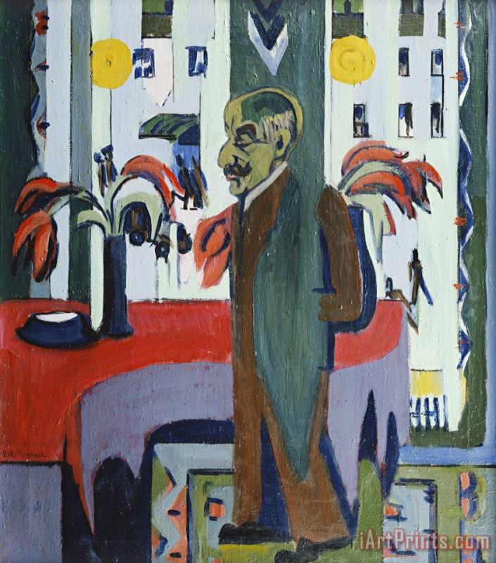 Max Liebermann in His Studio painting - Ernst Ludwig Kirchner Max Liebermann in His Studio Art Print