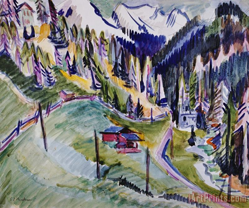 Ernst Ludwig Kirchner Mountain Landscape Art Painting