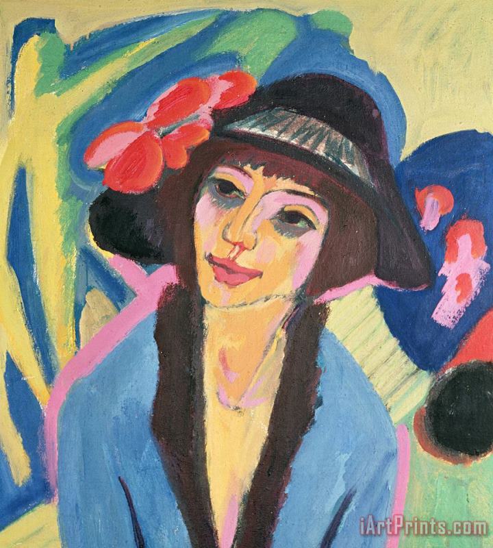 Ernst Ludwig Kirchner Portrait Of Gerda Art Print