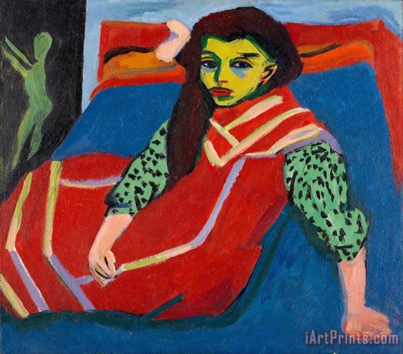 Ernst Ludwig Kirchner Seated Girl (franzi Fehrmann) Art Painting