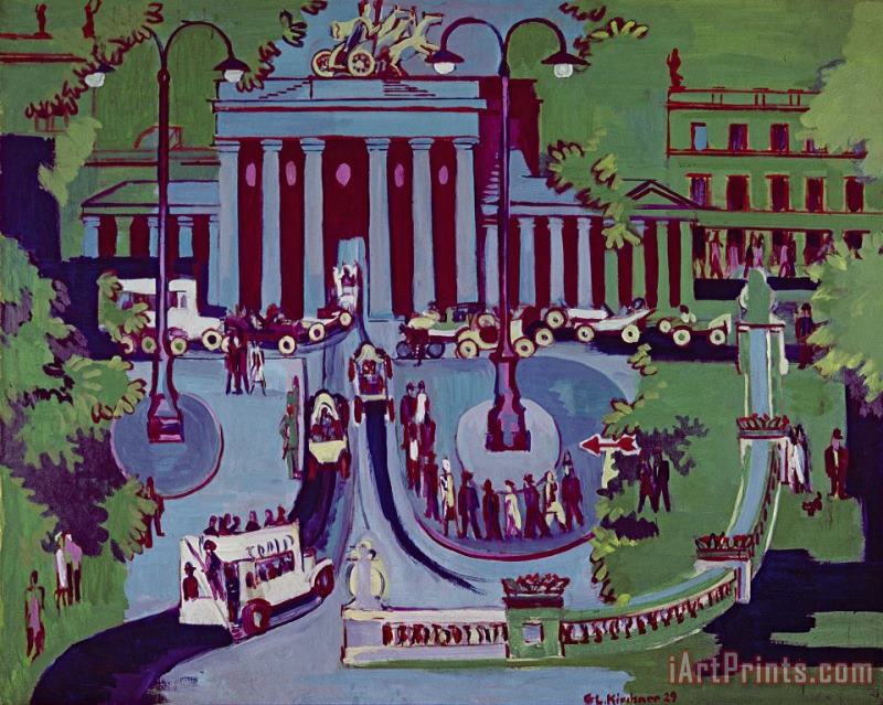 The Brandenburg Gate Berlin painting - Ernst Ludwig Kirchner The Brandenburg Gate Berlin Art Print