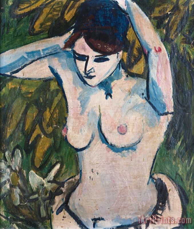 Woman With Raised Arms painting - Ernst Ludwig Kirchner Woman With Raised Arms Art Print