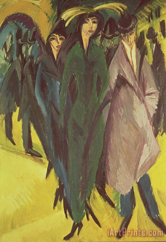 Women On The Street painting - Ernst Ludwig Kirchner Women On The Street Art Print