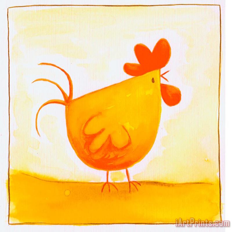 Chicken painting - Esteban Studio Chicken Art Print