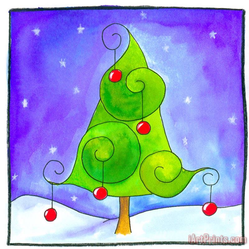 Esteban Studio Christmas Tree Art Painting