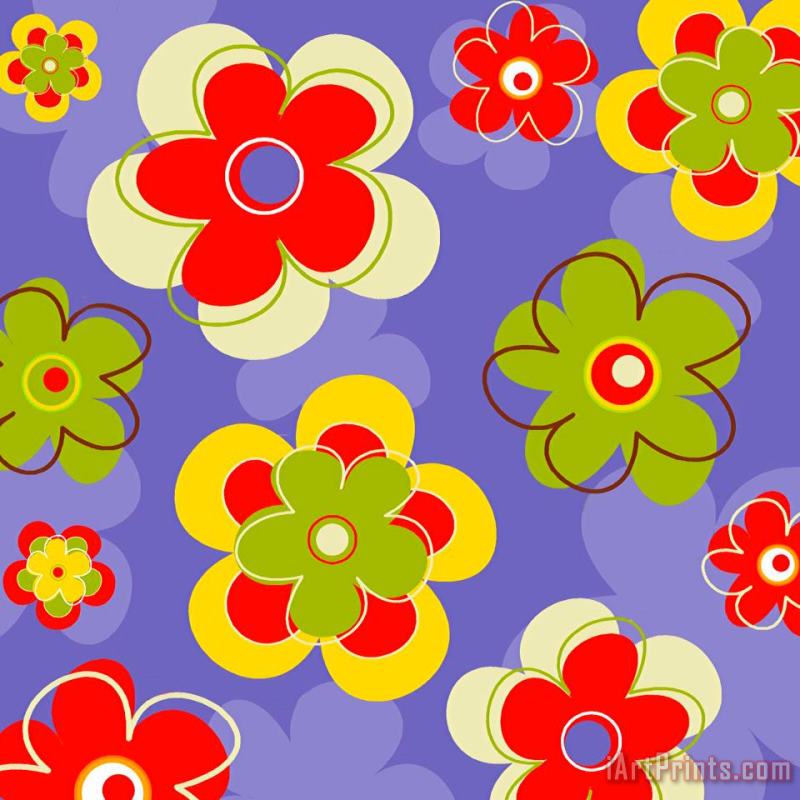 Flower Pattern painting - Esteban Studio Flower Pattern Art Print