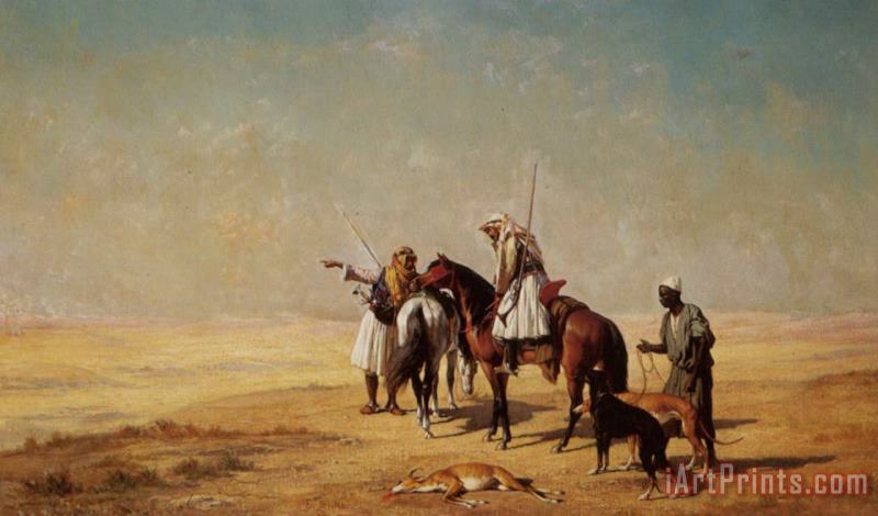 Etienne Billet Arabs in The Desert Art Print