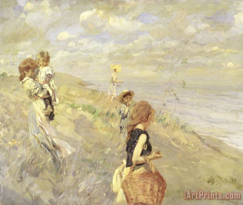 The Sand Dunes painting - Ettore Tito The Sand Dunes Art Print