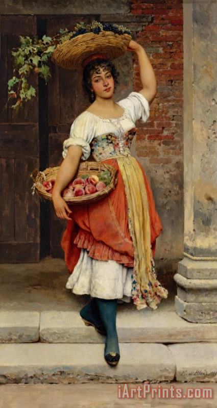 Eugen von Blaas Lisa (study), 1889 Art Painting