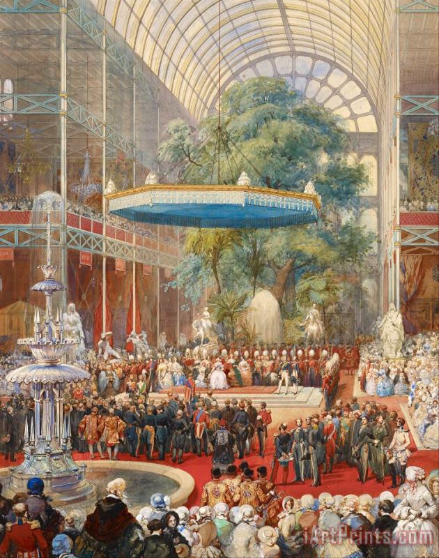 Eugene-Louis Lami Opening of The Great Exhibition, 1 May 1851 Art Painting