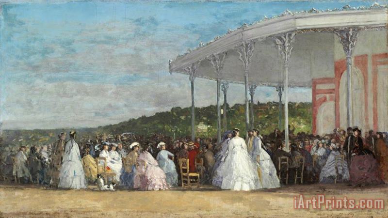 Concert at The Casino of Deauville painting - Eugene Boudin Concert at The Casino of Deauville Art Print