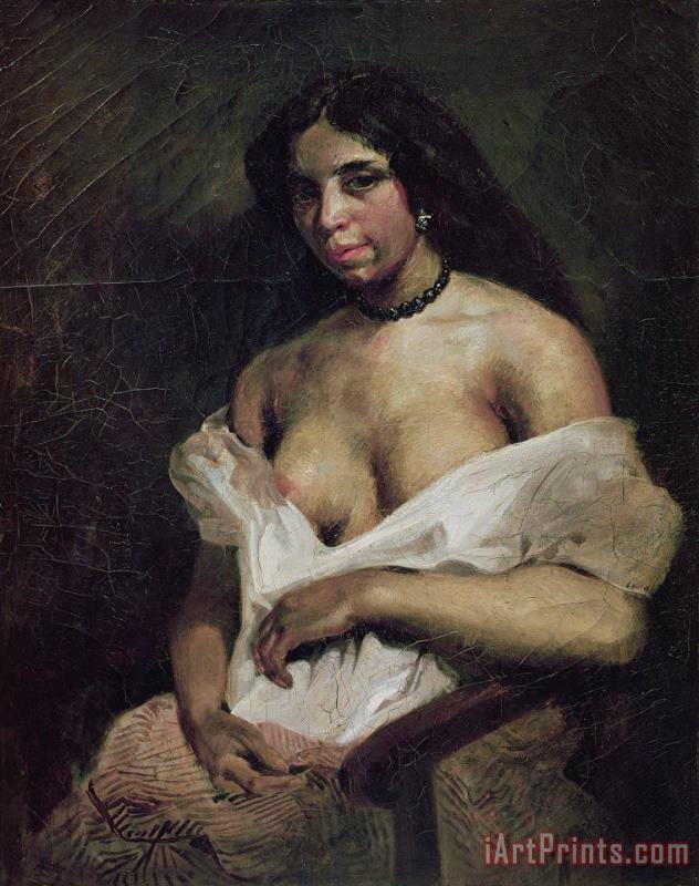 Eugene Delacroix A Mulatto Woman Art Painting