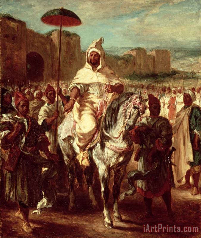Eugene Delacroix Abd Ar Rahman, Sultan of Morocco Art Print