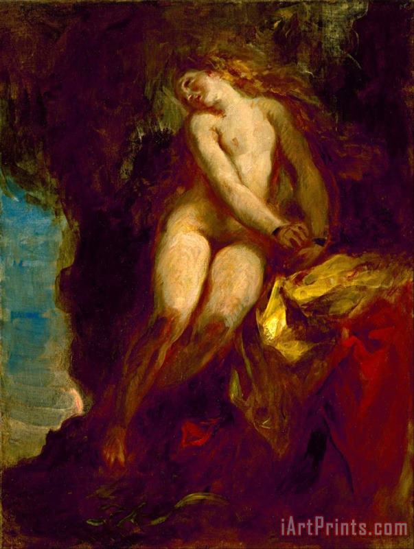 Andromeda painting - Eugene Delacroix Andromeda Art Print