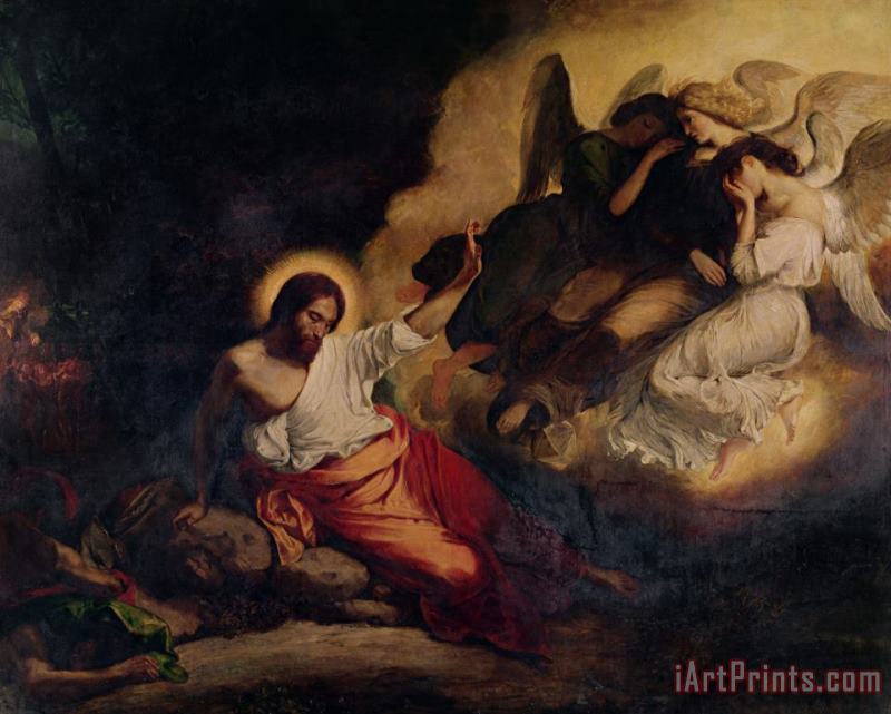 Christ in The Garden of Olives painting - Eugene Delacroix Christ in The Garden of Olives Art Print