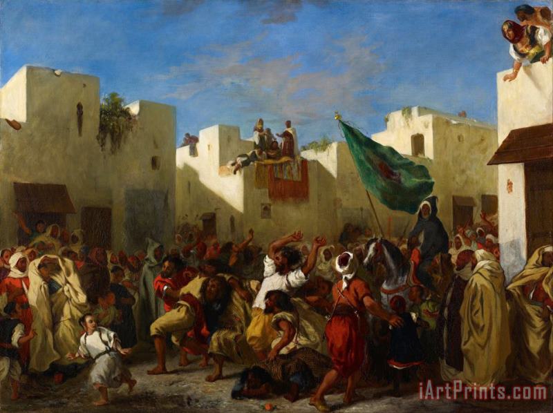 Fanatics of Tangier painting - Eugene Delacroix Fanatics of Tangier Art Print