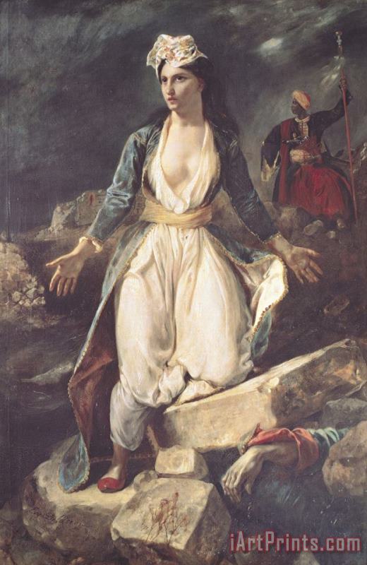 Eugene Delacroix Greece Expiring on The Ruins of Missolonghi Art Print