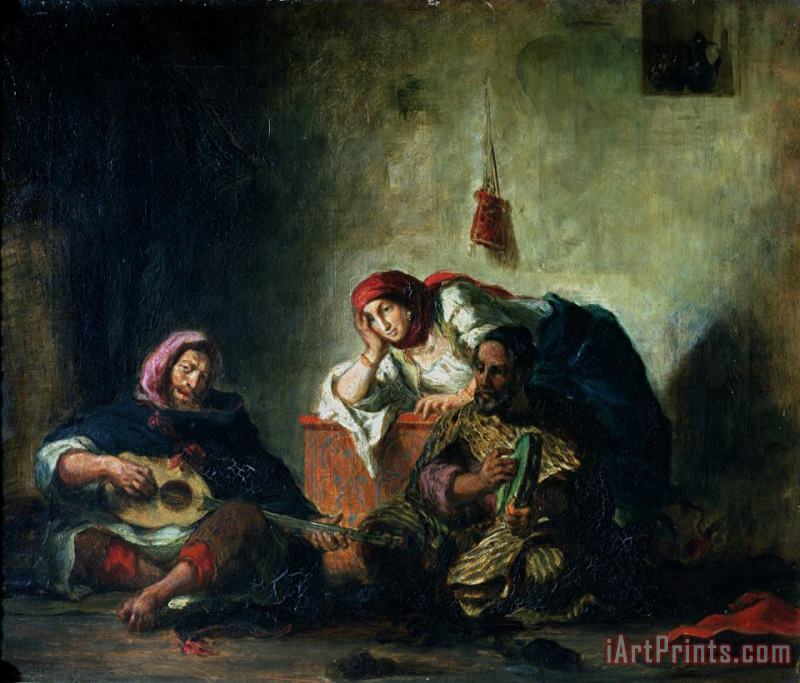 Jewish Musicians in Mogador painting - Eugene Delacroix Jewish Musicians in Mogador Art Print